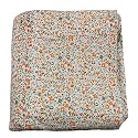 Women's Cotton All Over Print Fabric, 5 Meter Length, Orange Multicolor, for Salwar Suit, Dress Material, Tunics, Maxi, Nighty