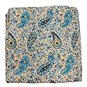 COTTON PRINT(Unstitched fabric for girl/Women,Width-44 inch,Length-5 meter,For making FULL ALL OVER SUIT,Kurti,Gown,Palazo,Dress Material,Tunics,Top,maxi,nighty.FREE_SIZE (Ferozi ambi multicolor)