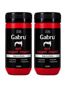 gabru hair powder wax for men - 20gm  instant volume  matte finish hair wax powder strong hold hair volumizer powder 40 g