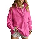 Gacaky Sweatshirt for Women Oversized Henley Neck Pullover Top Fall Outfits