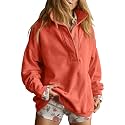 Gacaky Sweatshirt for Women Oversized Henley Neck Pullover Top Fall Outfits