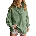 Gacaky Sweatshirt for Women Oversized Henley Neck Pullover Top Fall Outfits