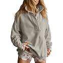 Gacaky Sweatshirt for Women Oversized Henley Neck Pullover Top Fall Outfits