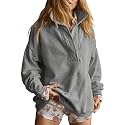 Gacaky Sweatshirt for Women Oversized Henley Neck Pullover Top Fall Outfits