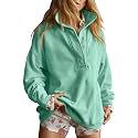 Gacaky Sweatshirt for Women Oversized Henley Neck Pullover Top Fall Outfits
