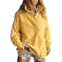 Gacaky Sweatshirt for Women Oversized Henley Neck Pullover Top Fall Outfits