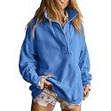 Gacaky Sweatshirt for Women Oversized Henley Neck Pullover Top Fall Outfits