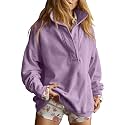 Gacaky Sweatshirt for Women Oversized Henley Neck Pullover Top Fall Outfits