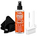 Gadget Cleaner 100 ML with Grey Microfiber Cloth and Utility Cleaning Brush for Mobile Phone, Laptop, Keyboard, LED TV, Monitor, Camera Lens, Tablet, Anti Static Dust Remover Screen Cleaner Kit Set