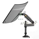 Gadget Wagon 17'' to 30'' Monitor Desk Arm Gas Spring Mount Stand Full Motion Swivel Monitor 2kg to 12kg | H100