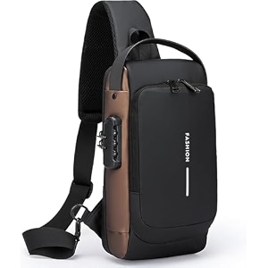 gadgetbite sling bag for men eva hard shell travel shoulder bag unisex chest crossbody backpack one side pouch travel handbag waterproof trendy carry bag for work travel gadget tablet books mobile
