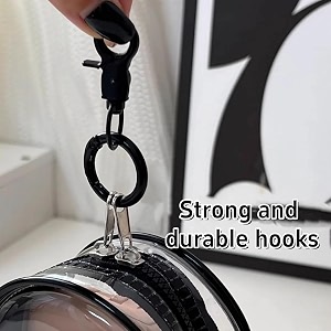 gadgetbite travel cable storage pouch pvc bag compact clear organizer for chargers earphones amp data cables portable storage solution for travel black amp white pack of 2