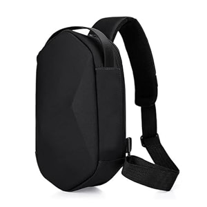 gadgetbite sling bag for men eva hard shell travel shoulder bag unisex chest crossbody backpack one side pouch travel handbag waterproof trendy carry bag for work travel gadget tablet books mobile