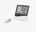 gadgetschroma HTC-2 Digital Hygrometer Thermometer Humidity Meter With LCD Display Clock A24 Hydrometer