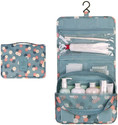 Gadhiyashopping Hanging Travel Toiletry Organizer Cosmetic Bag Waterproof Makeup Case with Hook (Tan)