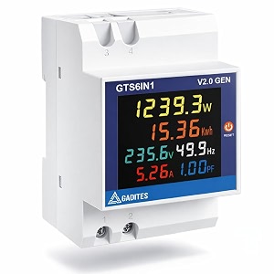 6 in 1 latest v20 gen 100a digital energy meter frequency active power factor current ampere voltage monitoring device with colorful lcd display monitor power consumption_with mount
