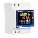 6 In1 Digital Energy Meter Single Phase 6-in-1 AC Watt Meter 40-300V 100A kWh Voltmeter Ammeter Frequency Power Factor Monitor DIN Rail Electricity Power Consumption Meter