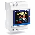 6 in 1 Latest V2.0 GEN 100A Digital Energy Meter Frequency Active Power Factor Current Ampere Voltage Monitoring Device with Colorful LCD Display, Monitor Power Consumption_With Mount