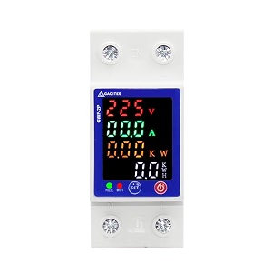 wifi smart energy meter multifunctional protector color display over under voltage protector home prepaid meter leakage a v ma kw kwh  63 amps_with mount