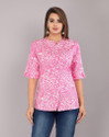 GADODIYA Casual Printed Women Pink, White Top