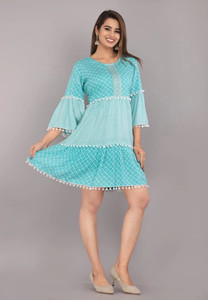 gadodiya casual printed women green top