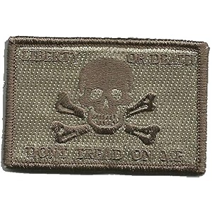 gadsden and culpeper liberty or death skull amp bones tactical patch - atac-tan