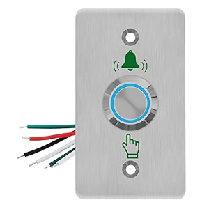waterproof doorbell button lighted push switch with led noampnc stainless steel 86  50mm