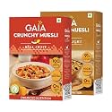 GAIA Crunchy Muesli Combo Pack with Nutty Delight 400 gm + Real Fruit 400 gm| High Fiber |Source of Protein |Zero Trans Fat |Light and Wholesome Breakfast |Healthy and Nutritious (Super Saver Pack)