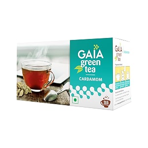 gaia green tea elaichi 25 tea bags