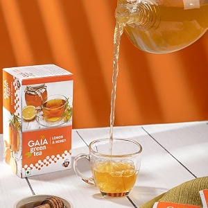gaia green tea lemon amp honey - pack of 2 25 tea bags each  antioxidant-rich  supports immunity digestion amp metabolism  refreshing amp calorie-free herbal infusion  50 tea bags total