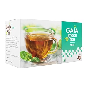 gaia green tea mint 25 tea bags