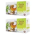 GAIA Green Tea Bags Pack of 2 (25 Tea Bags Each, Total 50 Bags) | Rich in Antioxidants | Supports Weight Management &amp; Immunity | Natural Detox Green Tea | Zero Calories
