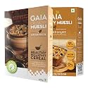 GAIA Muesli Combo Pack Nutty Delight 400 gm and Amaranth 400 gm|High Fiber| Source of Iron| No Trans Fat| Helps in Weight Management |Combined with Almonds and Raisins| (Super Saver Pack)