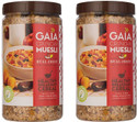 GAIA Real Fruit Crunchy Muesli 1 KG Jar (Pack of 2) Plastic Bottle (2 x 1 kg)