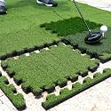 GAIARENA Tri-Turf Golf Hitting Mat Premium Indoor/Outdoor/Backyard Golfing Practice Mat for Home Golf Simulators, Thick EVA Foam Base & Tri-Turf Tiles Rough Driving Course Grass, Gift for Avid Golfers