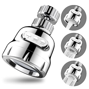 gaiatop movable 360 degree rotation kitchen faucet universal splash filter tap with 3 mode adjustable sprayer water saving sink shower
