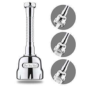 gaiatop movable faucet for kitchen sink 360 degree rotation tap shower for kitchen sink universal splash filter faucet nozzle head with hose 3 mode adjustable sink faucet sprayer 16cm