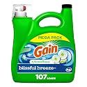 Gain + Aroma Boost Liquid Laundry Detergent, Blissful Breeze Scent, 107 Loads, 154 fl oz, HE Compatible