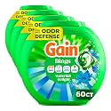 Gain Flings Liquid Washing Detergent Pacs, Now with Odor Defense + Color Guard, Waterfall Delight Scent, 4-In-1 Liquid Laundry Detergent Pods, clean &amp; fresh, 60 Count (Pack of 4)
