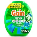 Gain Flings Ultra Oxi Laundry Detergent Pods, Odor Defense + Color Guard, Waterfall Delight Scent, concentrated laundry soap pacs, 102 Count (Packaging May Vary)
