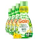 Gain, Liquid Laundry Fabric Softener, Laundry Conditioner, Long Lasting Scent, Softens, Freshness, Helps with Static &amp; Wrinkles, Original Scent, 35 fl oz (Pack of 4) - Packaging May Vary