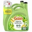 Gain Liquid Fabric Softener,Original Scent,140 FL OZ,190 Loads,Liquid Fabric Softener For Soft,Fresh Laundry,(Pack of 2)