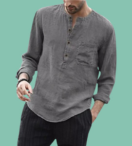GAINELL Men Solid Straight Kurta