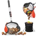 GAINO Nut Gatherer Roller with Foot Pedal, Acorn Picker Upper & Bag