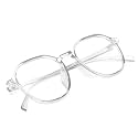 GAINX Oval Blue Light Blocking Glasses for Kids UV Protection Computer Eyewear Zero Power Age 5-13 Years(-0.00)