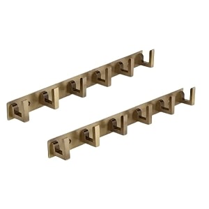 antique brass extra long 40 cm 6 pin bathroom cloth wall hooks hanger for hanging keys clothes towel - set of 2