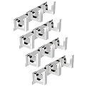 Pack of 4 Stainless Steel Premium 3 -PIN L Types -Cloth Hanger ,Bathroom Wall Door Hook Hanger