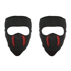 gajraj unisex cotton bike riding amp cycling anti pollution dust sun protecion full face cover mask with air filter mesh - pack of 2 black amp black