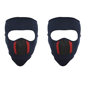 gajraj unisex cotton bike riding amp cycling anti pollution dust sun protecion full face cover mask with air filter mesh - pack of 2 navy amp navy