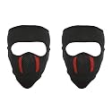 Gajraj Unisex Cotton Bike Riding &amp; Cycling Anti Pollution Dust Sun Protecion Full Face Cover Mask with Air Filter Mesh - Pack of 2 (Black &amp; Black)